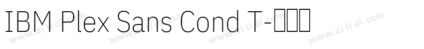 IBM Plex Sans Cond T字体转换
